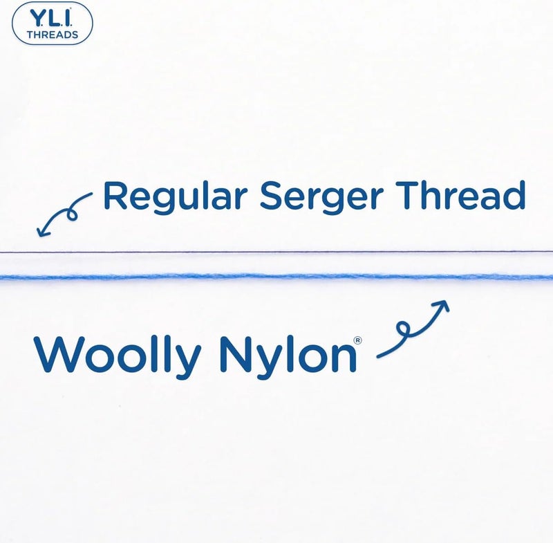 YLI Threads Woolly Nylon – Serger Thread for Stretch & Knit Fabrics – Black - Image 4